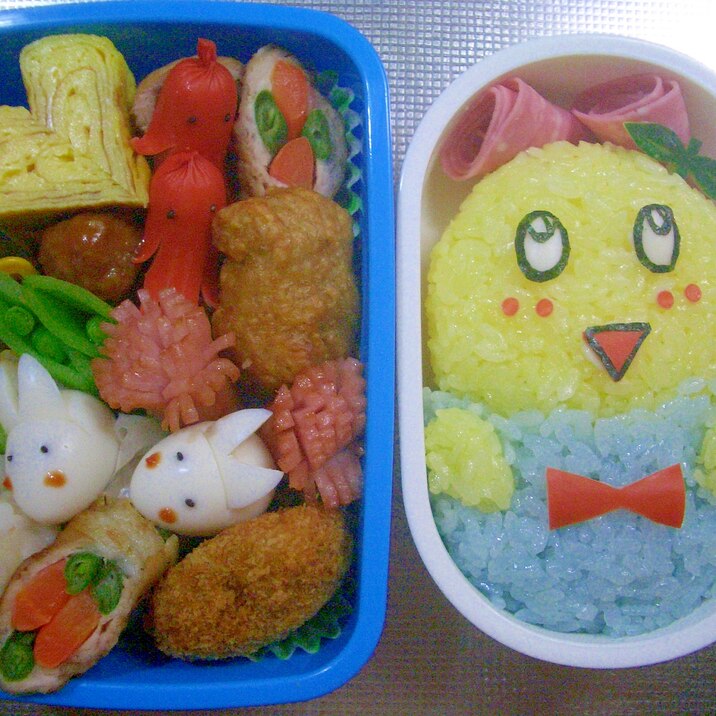 キャラ弁★　ふなっしー弁当★簡単タコさんもね♪